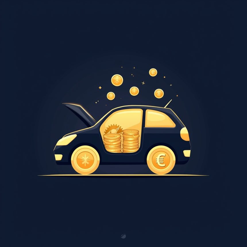Ingranaggi e monete d'oro